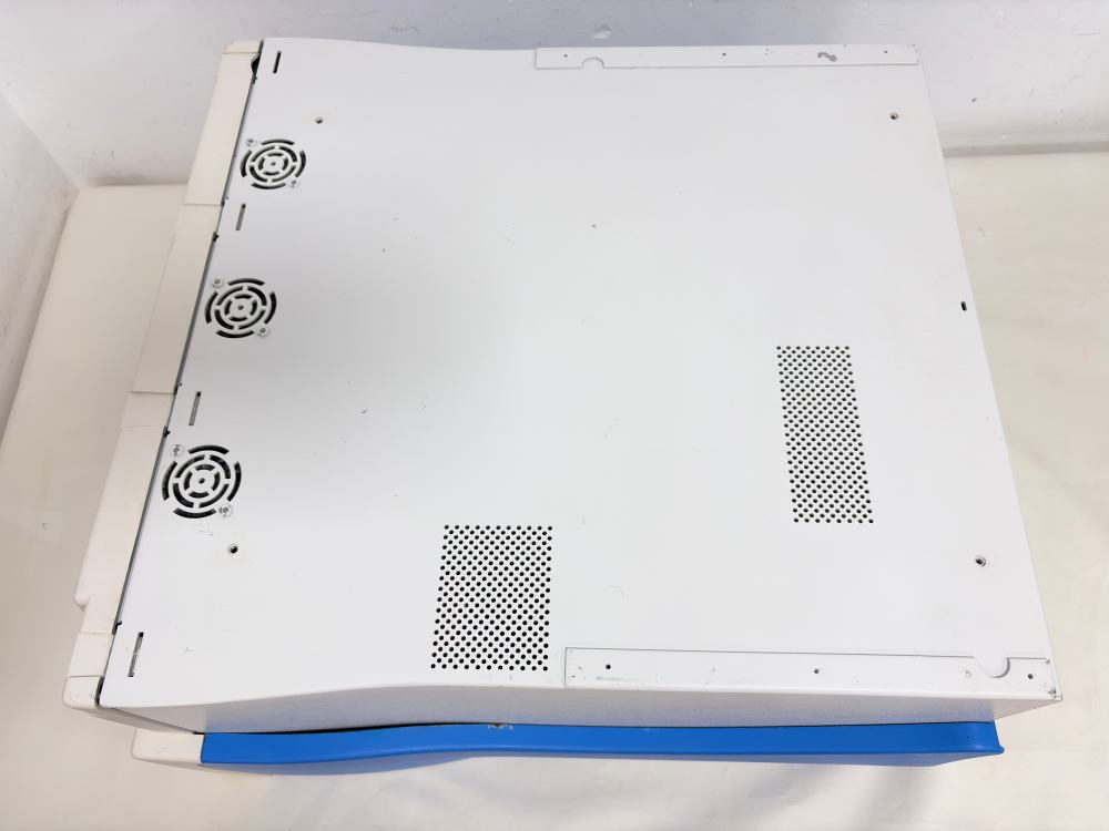 Top cooling fans and ventilation holes unblocked, fans intact