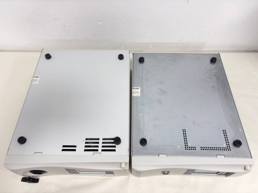 Top cover cosmetic condition of used Stryker 1288 HD and L9000 consoles with visible scratches