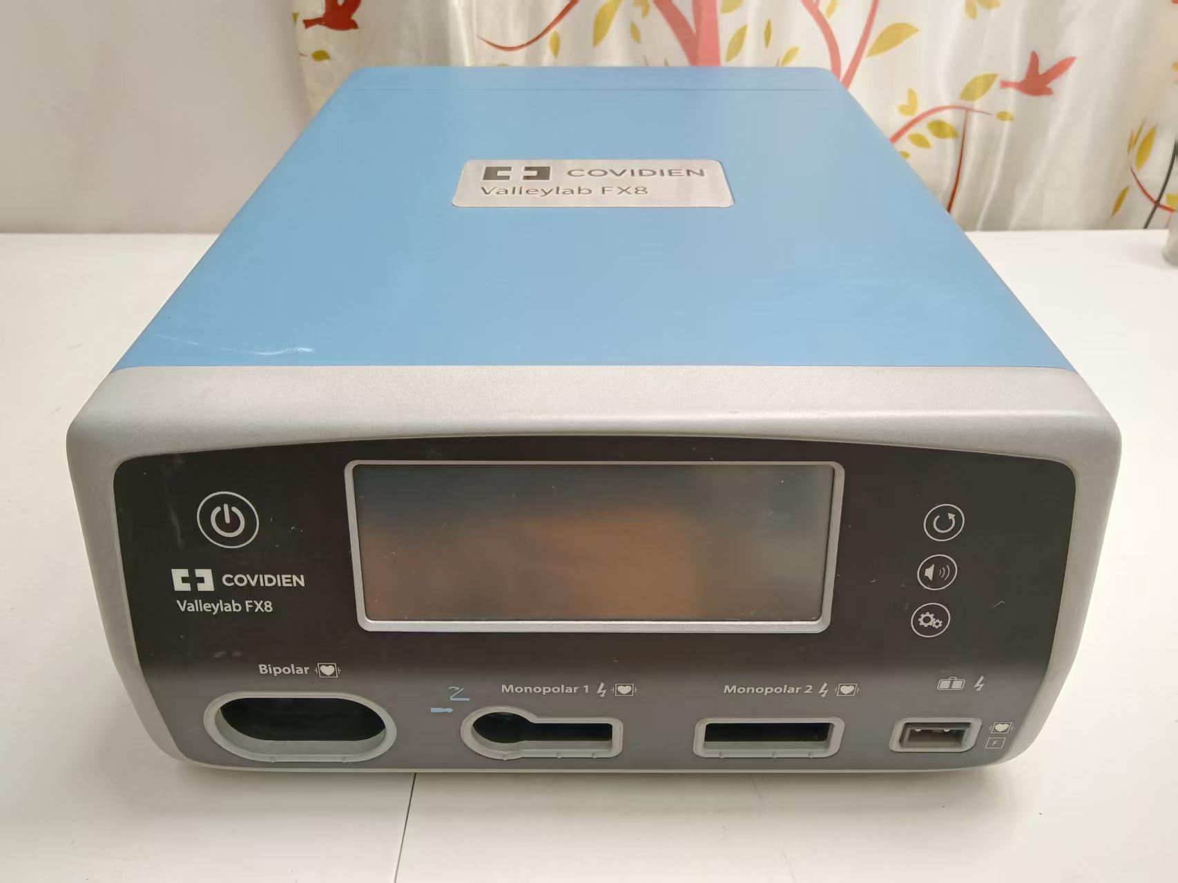 Front LCD panel and instrument connection ports of Covidien Valleylab FX8 energy platform