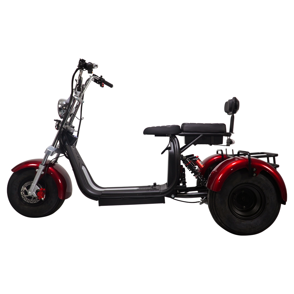 3PLUSCOCO Golf Scooter 3-Wheel Aluminum Alloy Electric Scooter with 10-Inch Citycoco Off-Road Tire 2000W Power 60V Voltage
