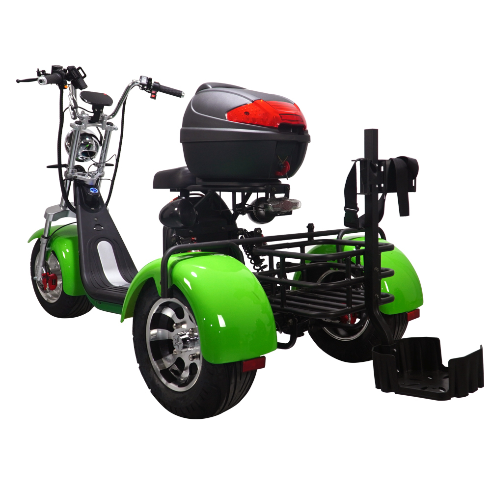 3PLUSCOCO Golf Scooter 3-Wheel Aluminum Alloy Electric Scooter with 10-Inch Citycoco Off-Road Tire 2000W Power 60V Voltage
