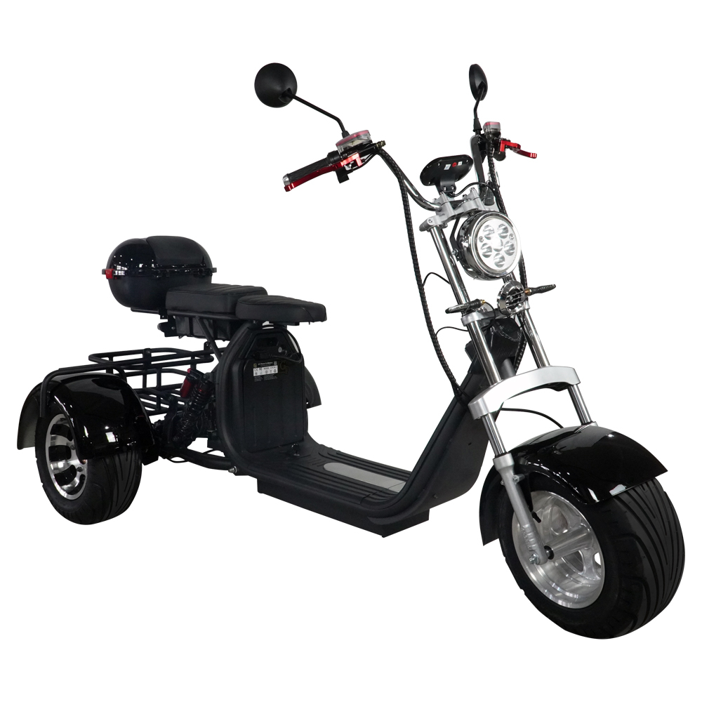 3PLUSCOCO Golf Scooter 3-Wheel Aluminum Alloy Electric Scooter with 10-Inch Citycoco Off-Road Tire 2000W Power 60V Voltage