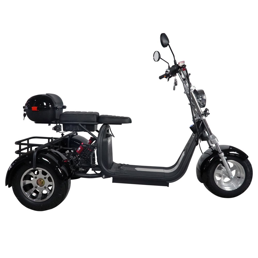 3PLUSCOCO Golf Scooter 3-Wheel Aluminum Alloy Electric Scooter with 10-Inch Citycoco Off-Road Tire 2000W Power 60V Voltage