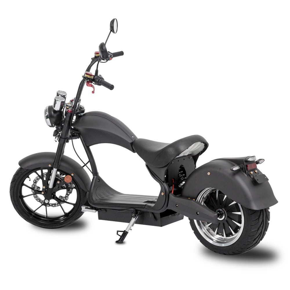 New 4000W 75km/h Chopper EEC COC Fat Tire Electric Citycoco Scooter Motorcycle MH3 Customized E-chopper with Double Seats