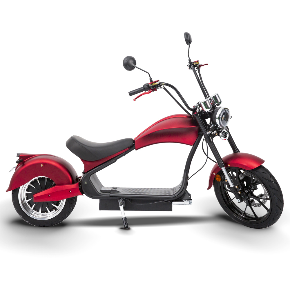 New 4000W 75km/h Chopper EEC COC Fat Tire Electric Citycoco Scooter Motorcycle MH3 Customized E-chopper with Double Seats
