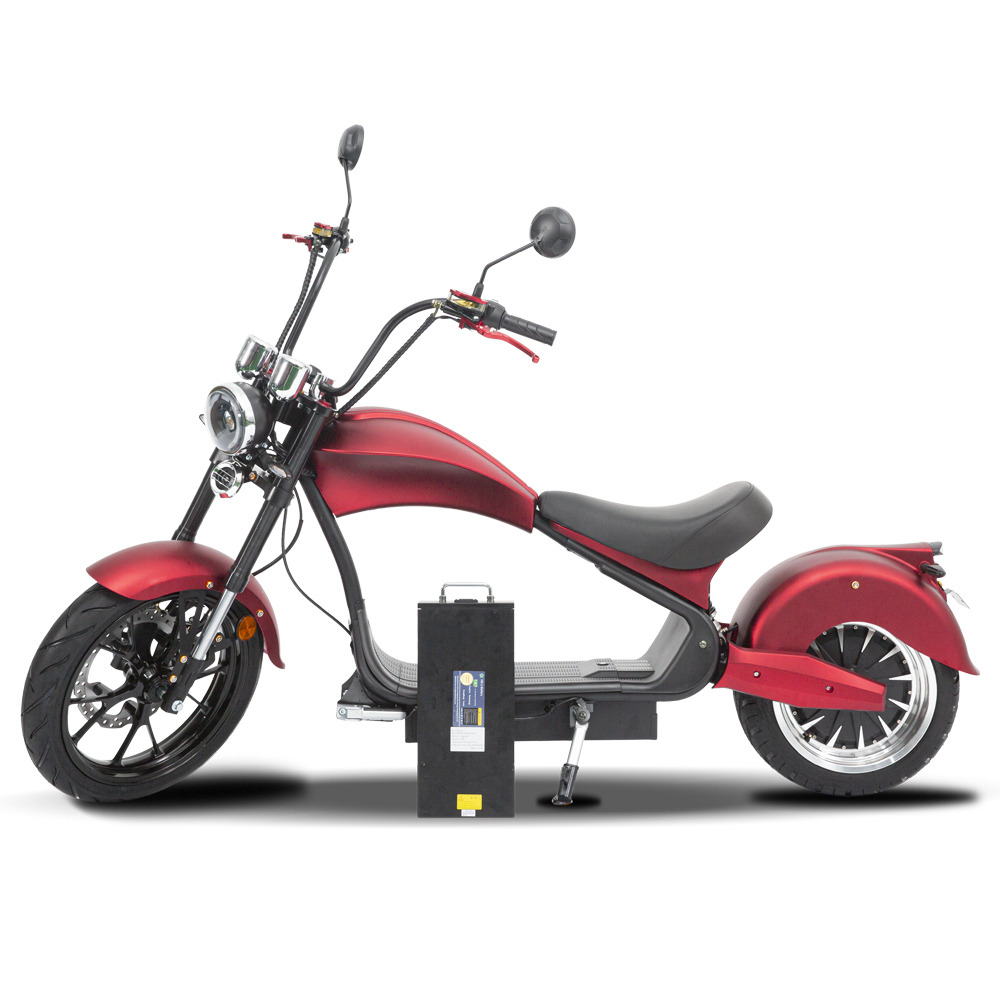 New 4000W 75km/h Chopper EEC COC Fat Tire Electric Citycoco Scooter Motorcycle MH3 Customized E-chopper with Double Seats