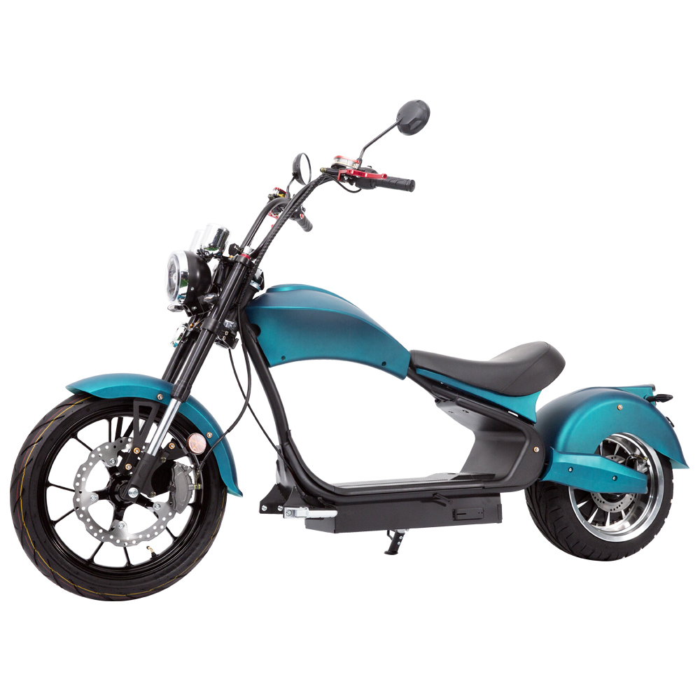 New 4000W 75km/h Chopper EEC COC Fat Tire Electric Citycoco Scooter Motorcycle MH3 Customized E-chopper with Double Seats