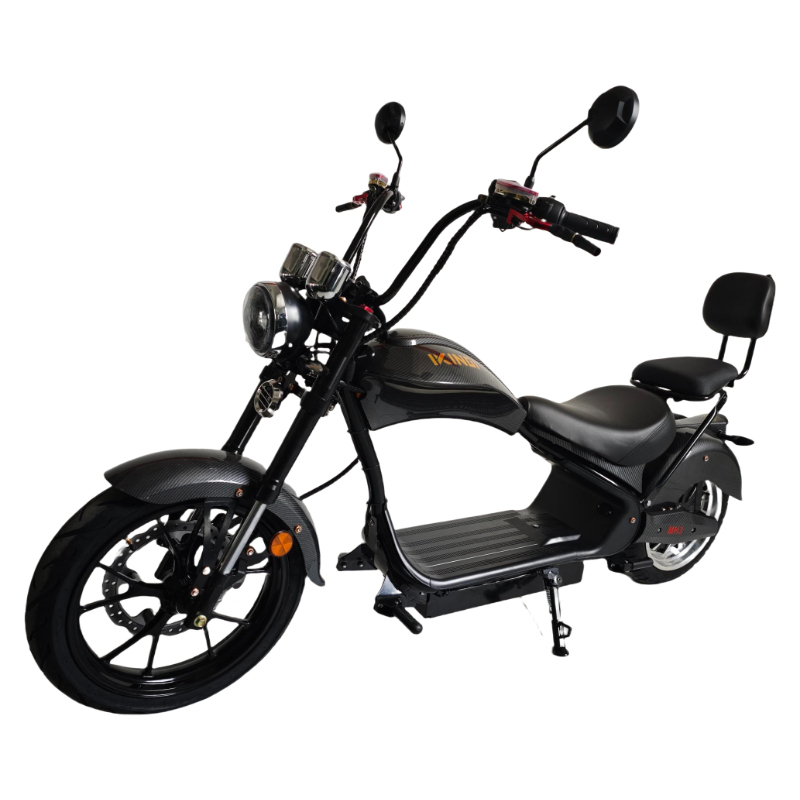 New 4000W 75km/h Chopper EEC COC Fat Tire Electric Citycoco Scooter Motorcycle MH3 Customized E-chopper with Double Seats
