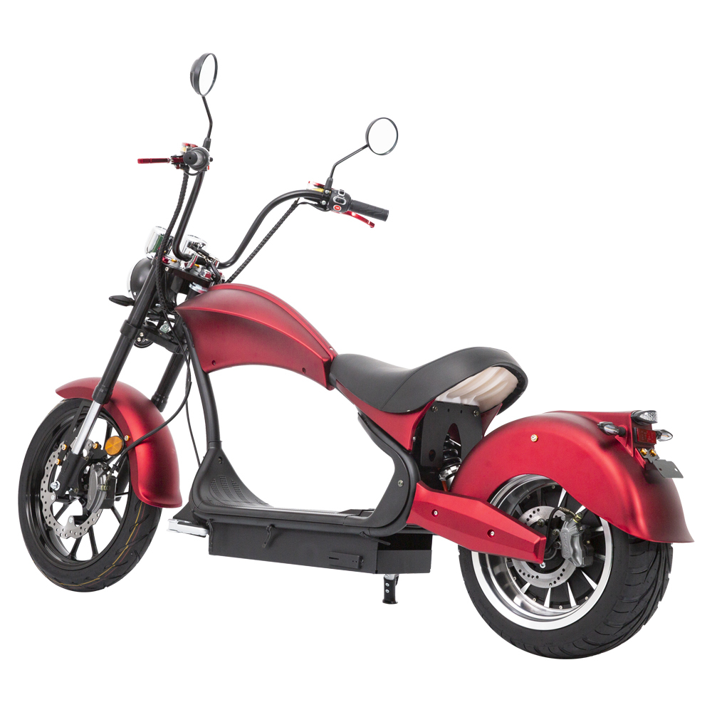 New 4000W 75km/h Chopper EEC COC Fat Tire Electric Citycoco Scooter Motorcycle MH3 Customized E-chopper with Double Seats