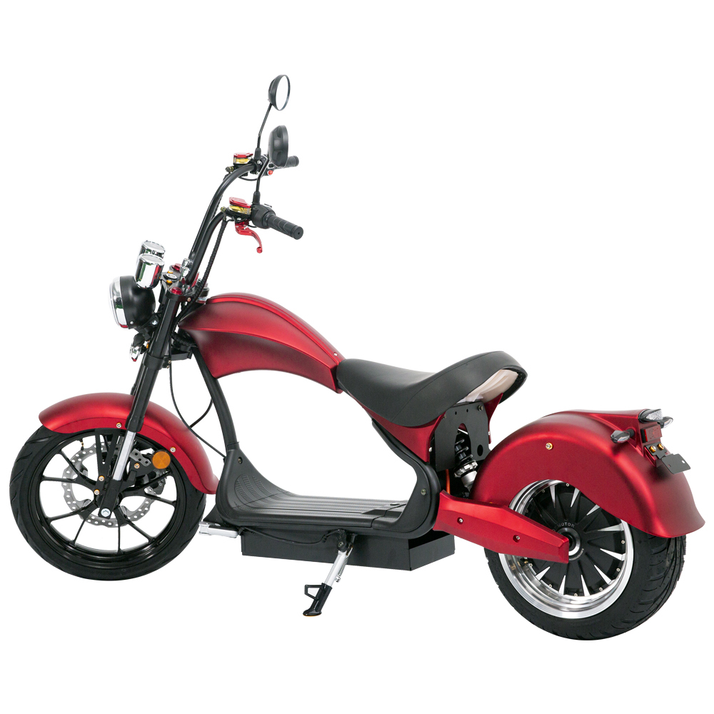 New 4000W 75km/h Chopper EEC COC Fat Tire Electric Citycoco Scooter Motorcycle MH3 Customized E-chopper with Double Seats