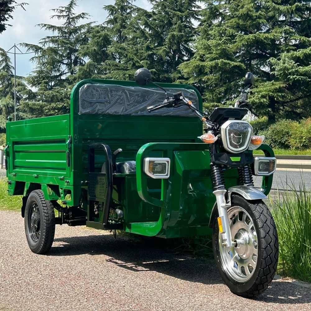Romania Warehouse DDP 2000w Electric Dump Cargo Tricycle EEC COC Three Wheels Trike for Box with 1.5*1M