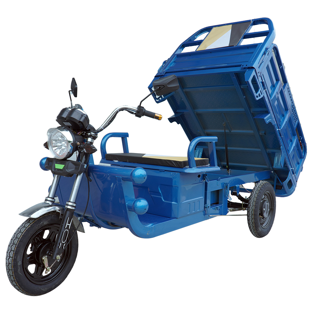 Electric Cargo Tricycle 1200w Express Truck Scooter Promotion Sales Factory Open Body 600KG Max Loading Motorized Cabin