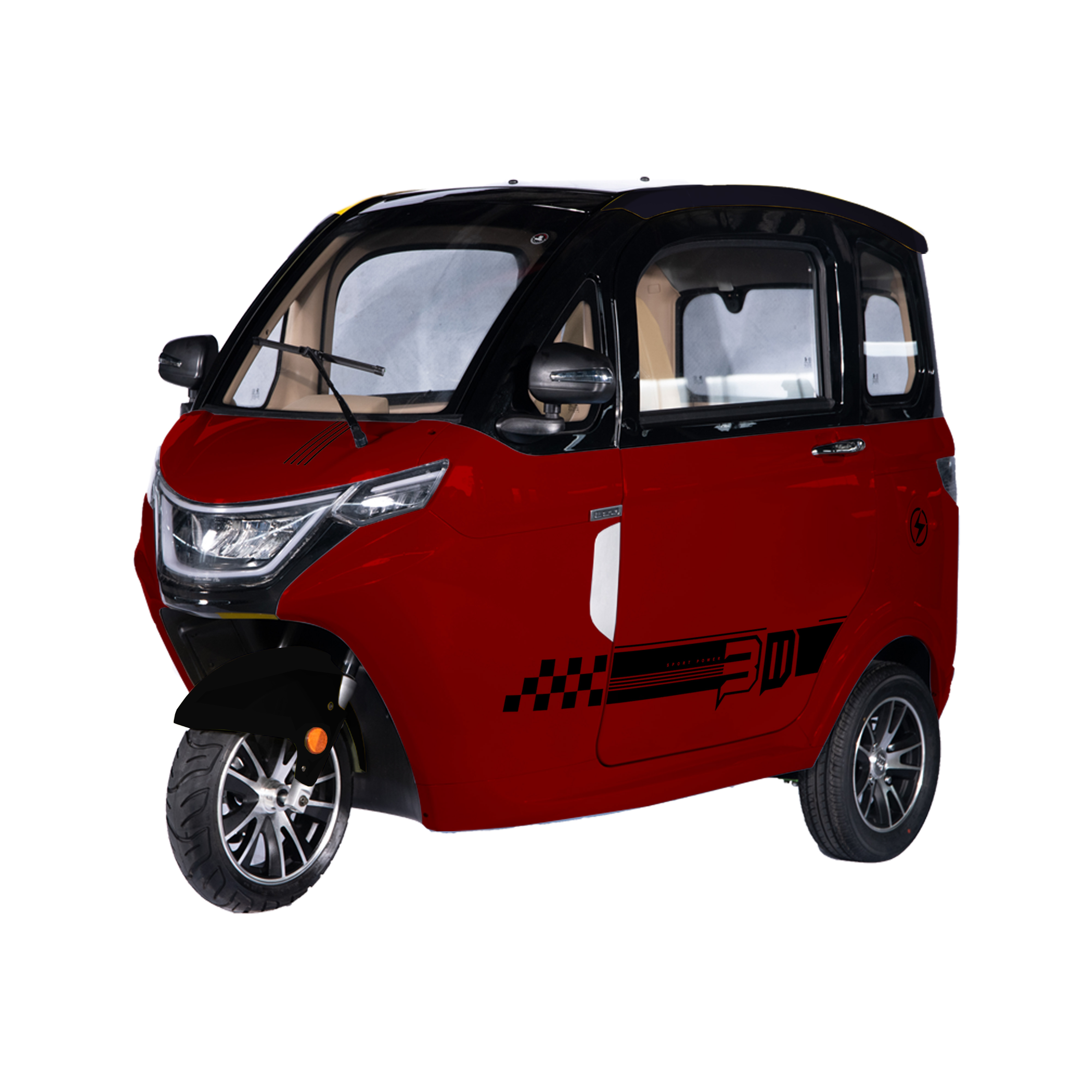 EEC Certified 1500W 1800W Electric Tricycle 3-seater Mini Van Multi-function New Energy Vehicle