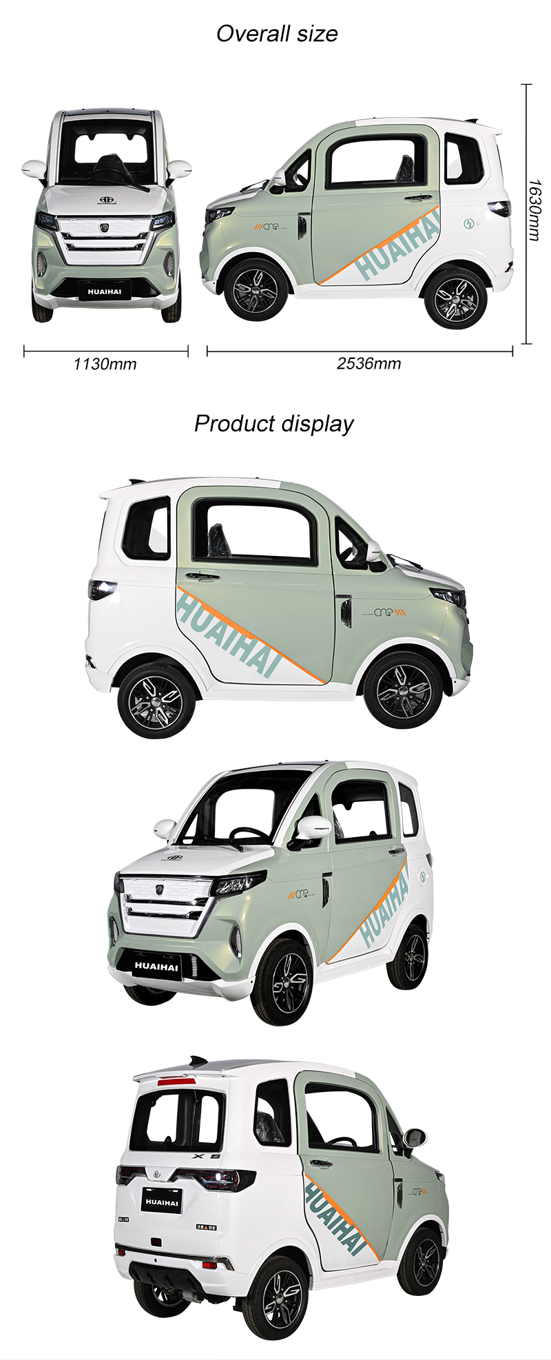 3 Seats 4 Wheels Electric Cars EEC COC Certificate EV Adult Vehicles Mini Small Enclosed Car High Speed Stock Rear Drive Two-door 4-Seater Hatchback Family