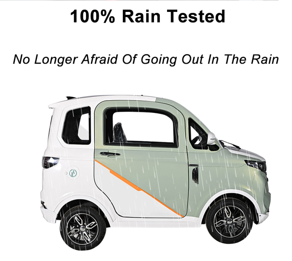 3 Seats 4 Wheels Electric Cars EEC COC Certificate EV Adult Vehicles Mini Small Enclosed Car High Speed Stock Rear Drive Two-door 4-Seater Hatchback Family