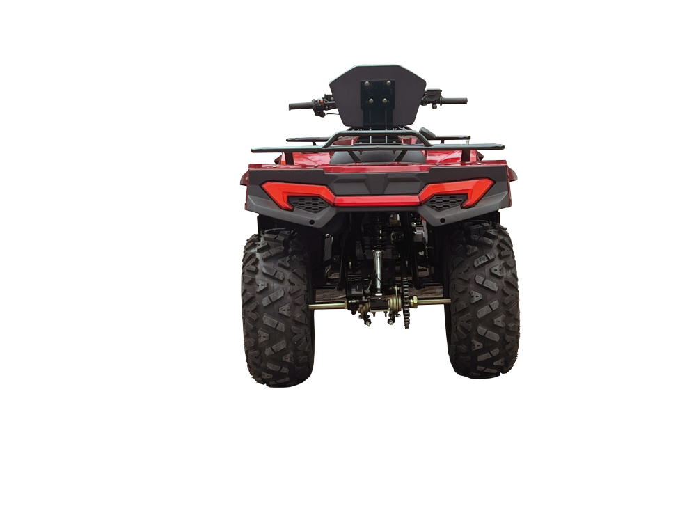 300CC Gas ATV 2WD Four Wheel 62km/h High Speed Big Off Road Tires 8.5L Fuel Independent Suspension DDP Stock Red