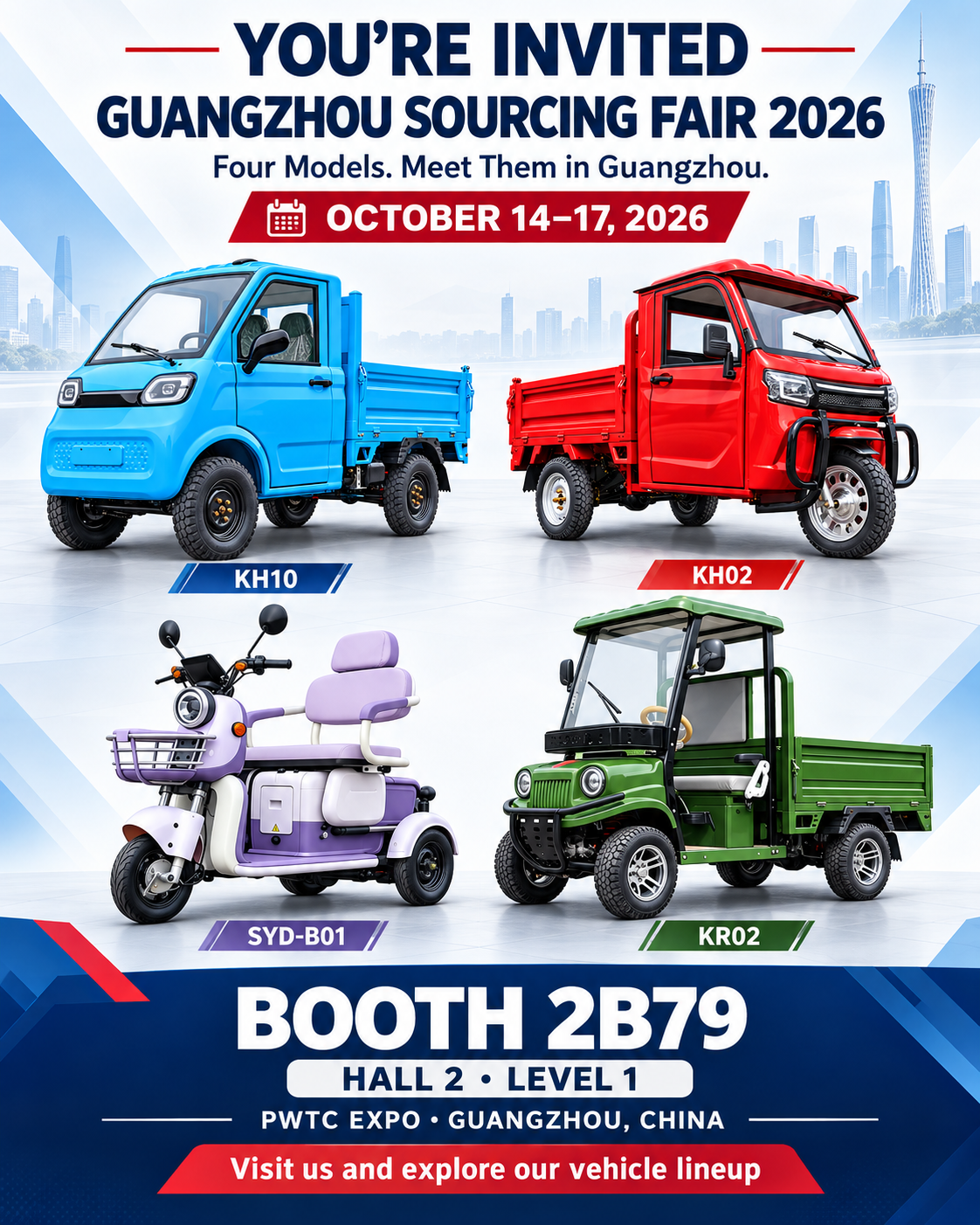 Meet 3PLUS MOTO at Guangzhou Sourcing Fair 2026 — Booth 2B79