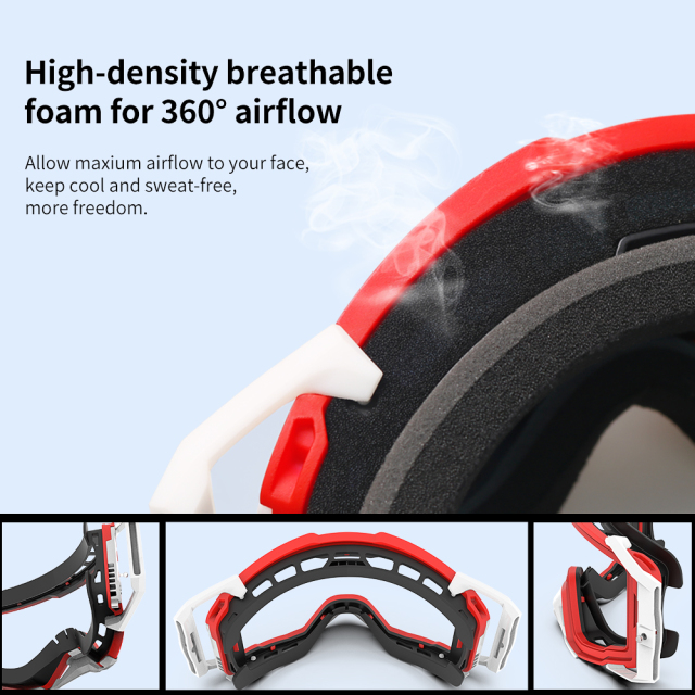 Magnetic Lens Motocross Goggles for Dirt Bike MX Racing Quick Change, Anti-Fog, UV400, Compatible with Tear Offs – OEM Factory