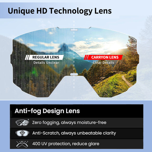 Magnetic Lens Motocross Goggles for Dirt Bike MX Racing Quick Change, Anti-Fog, UV400, Compatible with Tear Offs – OEM Factory