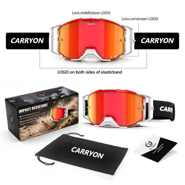 Magnetic Lens Motocross Goggles for Dirt Bike MX Racing Quick Change, Anti-Fog, UV400, Compatible with Tear Offs – OEM Factory