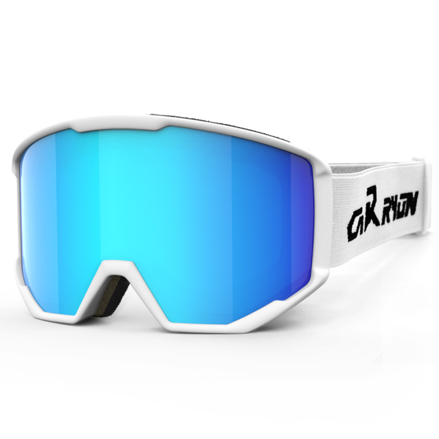 OEM cylindrical ski goggles with blue mirror double lens