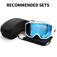 Anti-fog UV400 double lens cylindrical ski goggles