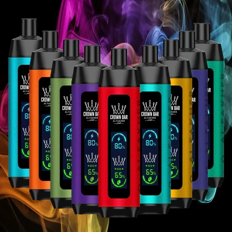 Al Fakher Crown bar 8000 Puffs Dual Mode Big Cloud DTL Disposable Vape LED Display Disposable Vape E Cigarettes 5% Nicotine Wholesale