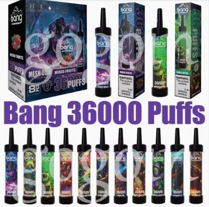Bang 36000 puffs 0%/2%/3%/5% Nicotine Big Puffs Rechargeable Disposable Pen Vapes E cigs Wholesale