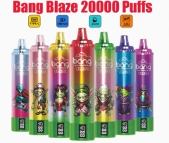Bang blaze 20000 puffs 0%/2%/3%/5% Nicotine Rechargeable Disposable Pen Vapes E cigs Wholesale