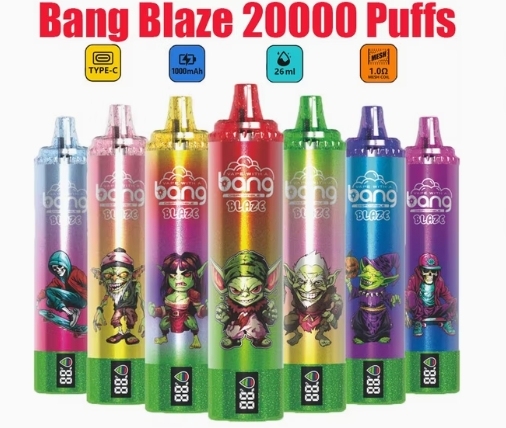 Bang blaze 20000 puffs 0%/2%/3%/5% Nicotine Rechargeable Disposable Pen Vapes E cigs Wholesale