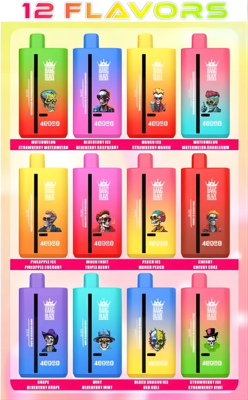 Bang blaze 40000 puffs 0%/2%/3%/5% Nicotine Dual Flavors Rechargeable Disposable Vapes E cigs Wholesale