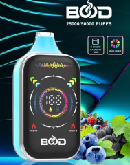 BOOD Pulse pro 25k/50k puffs 0%/2%/3%/5% Nicotine Smart Screen Display Rechargeable Disposable Pen Vapes E cigs Wholesale