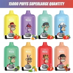 Bang digital 15000 Puffs 0%/2%/3%/5% Nicotine display Rechargeable Disposable Vapes E cigs Wholesale