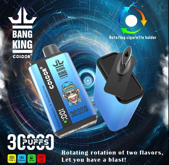 Bangking 30000 puffs 0%/2%/3%/5% Nicotine Dual Tank Double Flavors Rechargeable Disposable Pen Vapes E cigs Wholesale