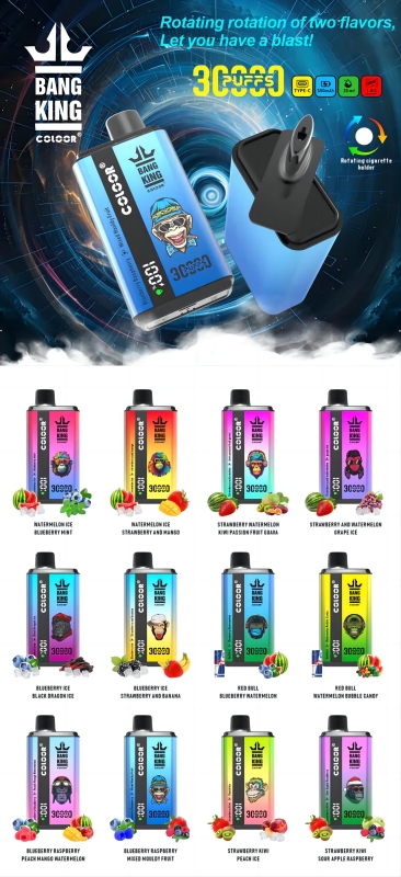 Bangking 30000 puffs 0%/2%/3%/5% Nicotine Dual Tank Double Flavors Rechargeable Disposable Pen Vapes E cigs Wholesale