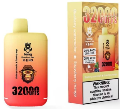 Bangking 32000 puffs 0%/2%/3%/5% Nicotine Dual Tank Double Flavors Rechargeable Disposable Pen Vapes E cigs Wholesale