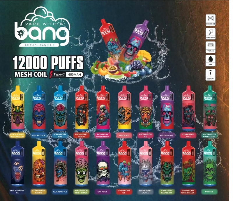 Bang box 12000 Puffs 0%/2%/3%/5% Nicotine Rechargeable Disposable Vapes E cigs Wholesale