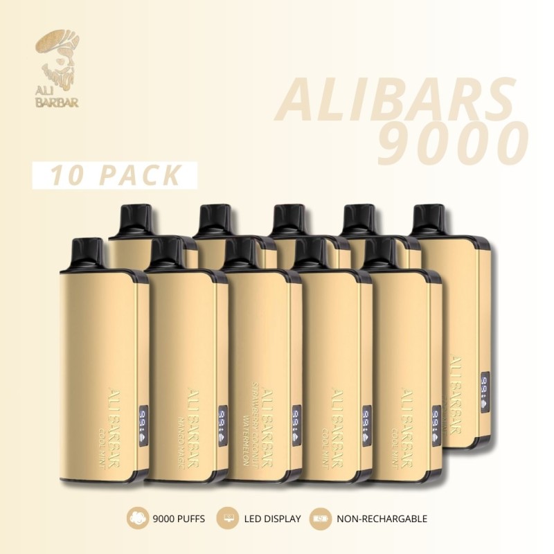 Alibarbar 9000 Puffs 50mg Strong Nicotine Vaper Hot Sell Australia Disposable Vape E cigs Wholesale