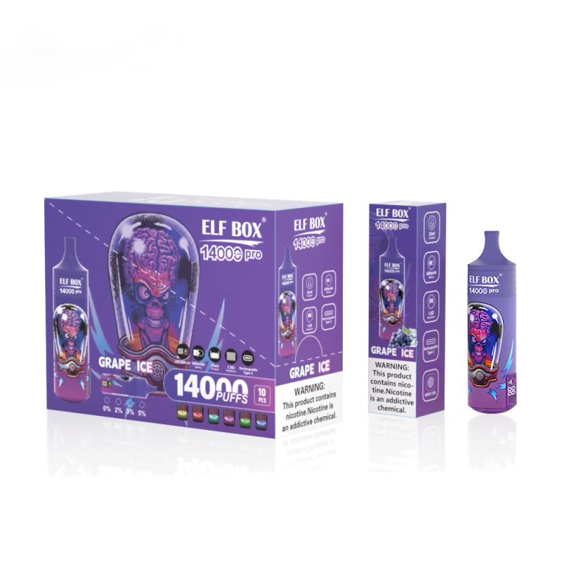 ELF BOX RGB 14000 puffs PRO 2% 5% Low Nicotine Disposable Vape E cigs Wholesale