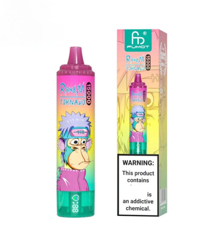 Fumot RandM Tornado 15000 puffs LED Display Disposable Vape E Cigarettes 2% 5% Nicotine Wholesale