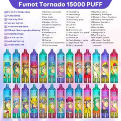 Fumot RandM Tornado 15000 puffs LED Display Disposable Vape E Cigarettes 2% 5% Nicotine Wholesale
