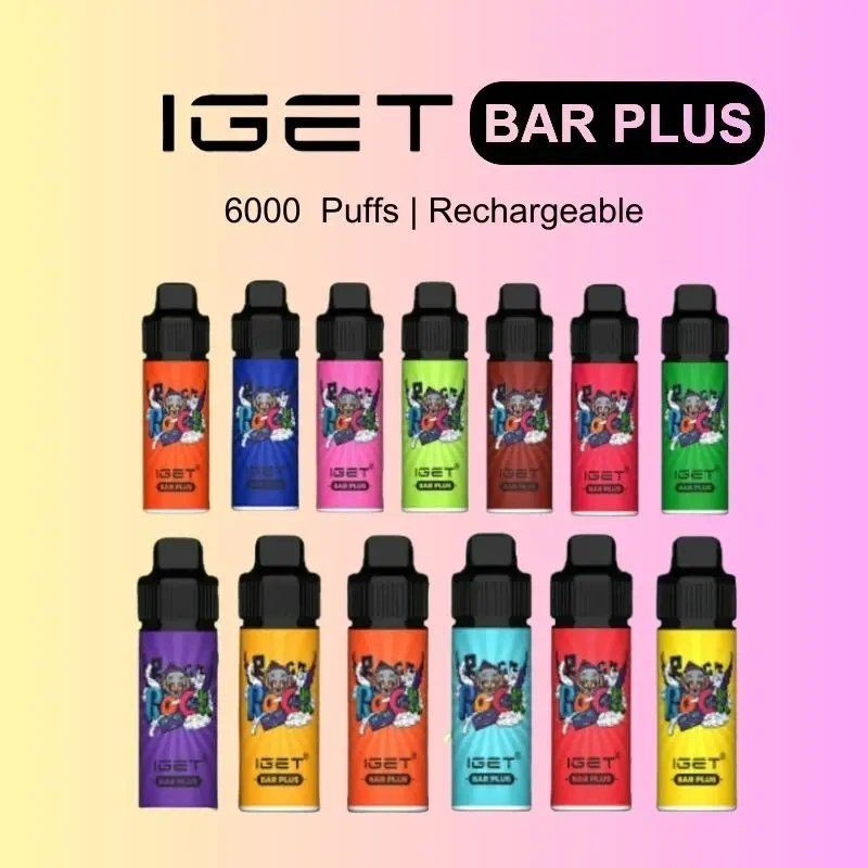 iGet Bar Plus 6000puffs 50mg Strong Nicotine Vaper Hot Sell Australia Disposable Vape E cigs Wholesale