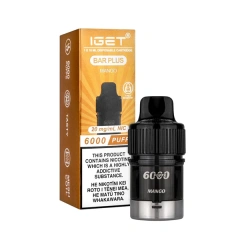 iGet Bar Plus Pod 6000puffs 50mg Strong Nicotine Vaper Hot Sell Australia Disposable Vape E cigs Wholesale