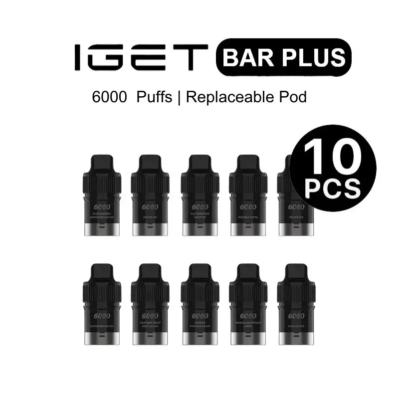 iGet Bar Plus Pod 6000puffs 50mg Strong Nicotine Vaper Hot Sell Australia Disposable Vape E cigs Wholesale