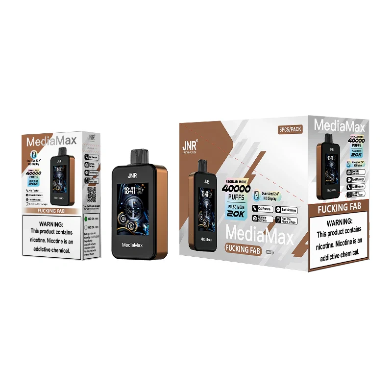JNR Media Max 40000 Puffs Dual Mesh HD Display Disposable Vape E cigs 2% 5% Nicotine Wholesale