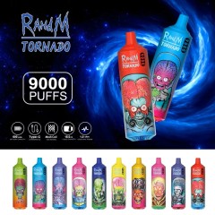 RahdM Tornado 9000 Puffs 2% 5% Low Nicotine Disposable Vape E cigs Wholesale