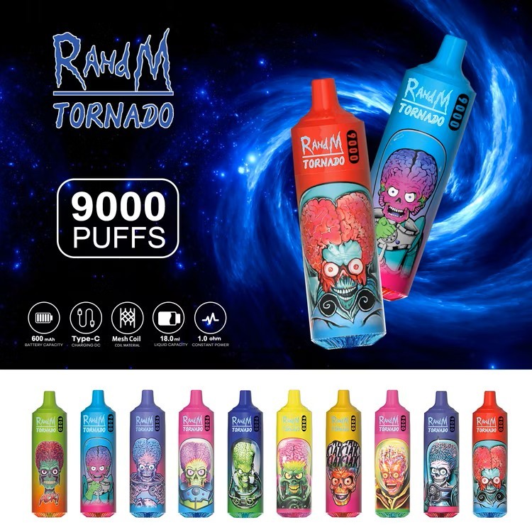 RahdM Tornado 9000 Puffs 2% 5% Low Nicotine Disposable Vape E cigs Wholesale