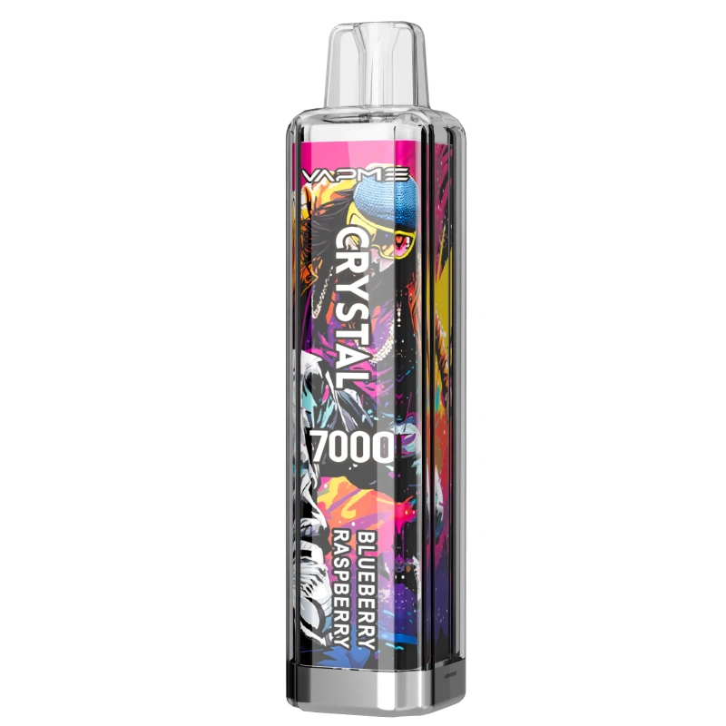 Vapme Crystal Vapes Puff 7000 LED Light 0% 2% 3% 5% Low Nicotine Disposable Vape E cigs Wholesale