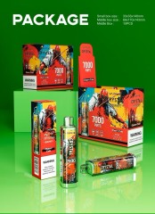 Vapme Crystal Vapes Puff 7000 LED Light 0% 2% 3% 5% Low Nicotine Disposable Vape E cigs Wholesale