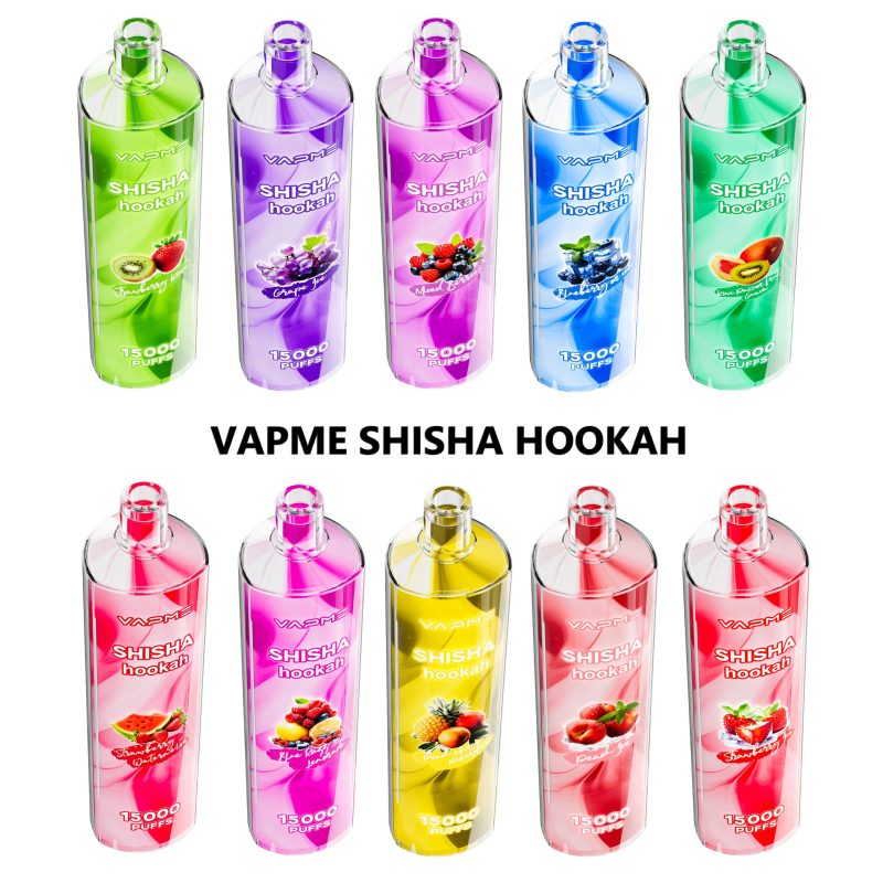 Vapme Shisha Hookah 15000 Puffs 0% 2% Low Nicotine Disposable Vape E cigs Wholesale